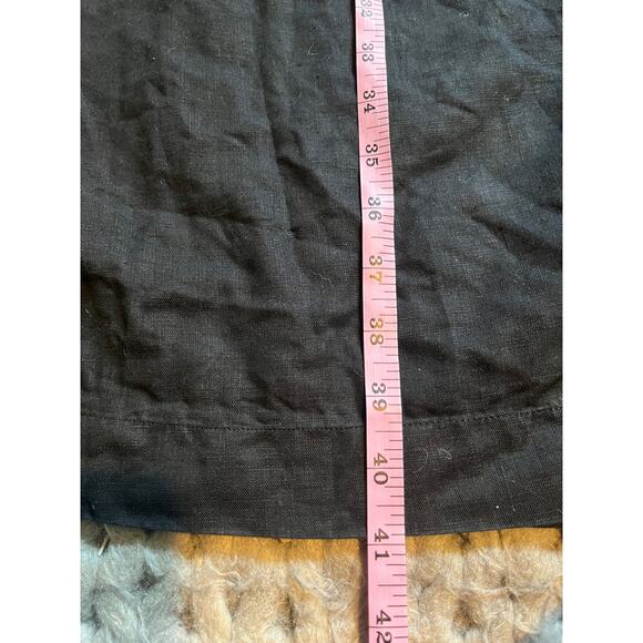 J. Jill pure jill linen asymmetric sleeveless  black midi dress size large - Picture 6 of 8